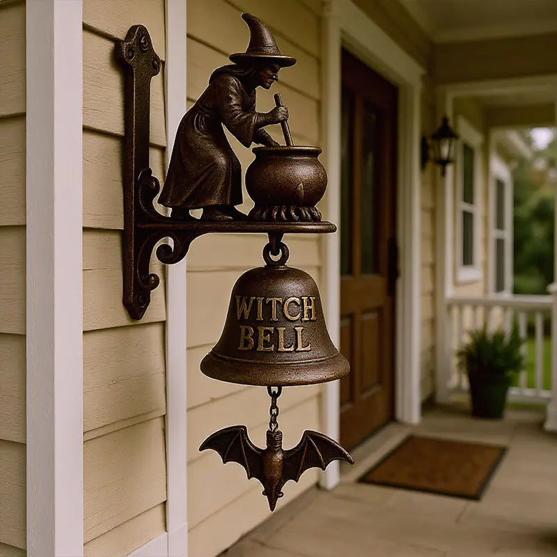 Skanto | Antique Witch Doorbell Luna – Weather-Resistant Decorative Doorbell for Indoor and Outdoor Use