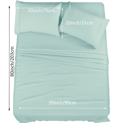 Skanto | 4/6 Pc Luxury Plush Fitted Sheet Set – Soft, Breathable, Color & Fade Resistant Bedding – Deep Pocket Flat Sheet, Fitted Sheet & 2/4 Pillowcases for Bedroom & Hotel Use