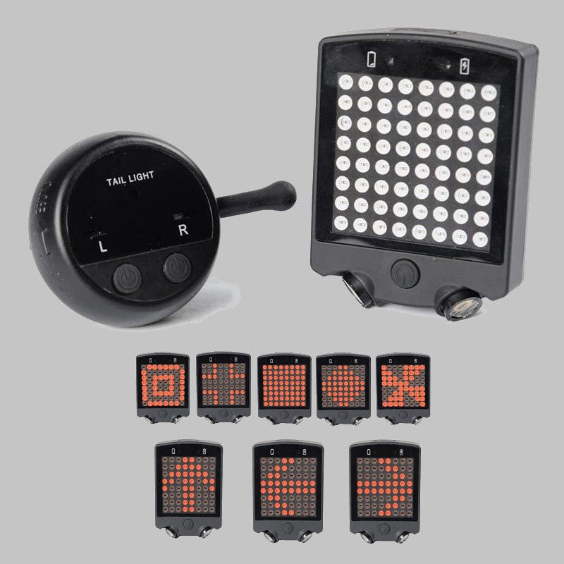 Brehn | USB rechargeable LED Bicycle Flashing and Laser Light, with Remote Control & Waterproof Design