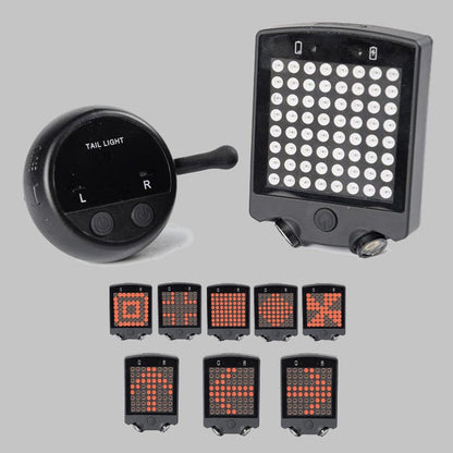 Brehn | USB rechargeable LED Bicycle Flashing and Laser Light, with Remote Control & Waterproof Design