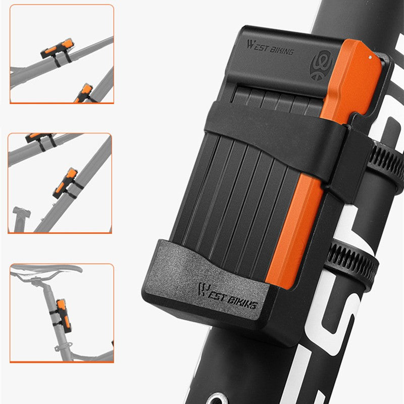 Skanto | Portable Folding Solid Bicycle Lock, with Segmented Design, for Bikes