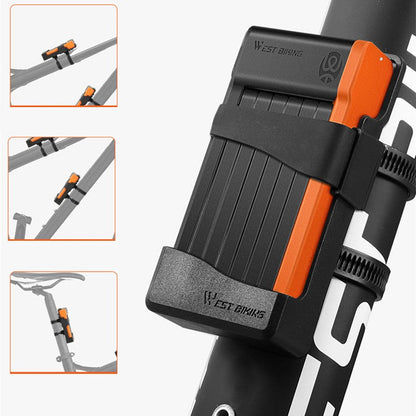 Skanto | Portable Folding Solid Bicycle Lock, with Segmented Design, for Bikes