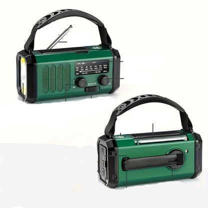 Skanto | Solar Emergency Radio with Power Bank – Crank Radio with LED Light for Camping & Outdoors