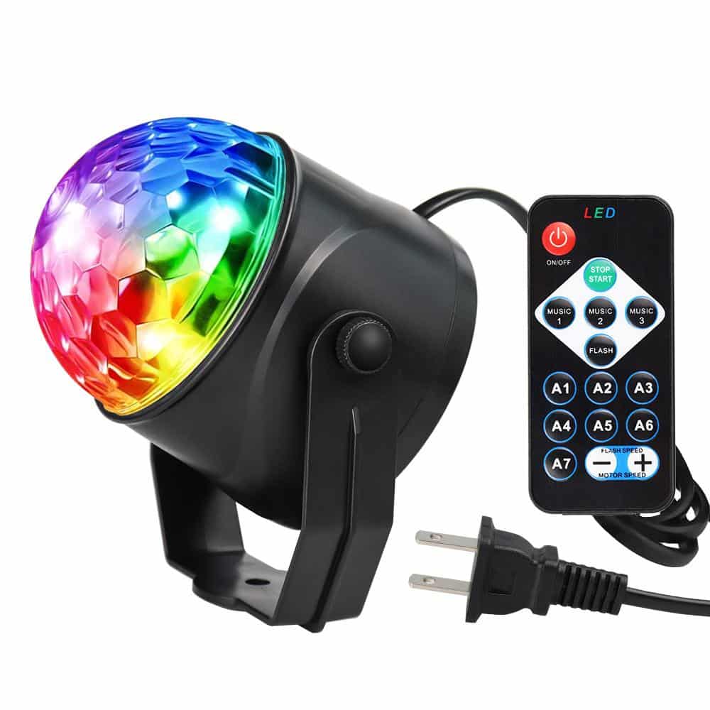 Rotating LED disco ball with remote control | Bowlift