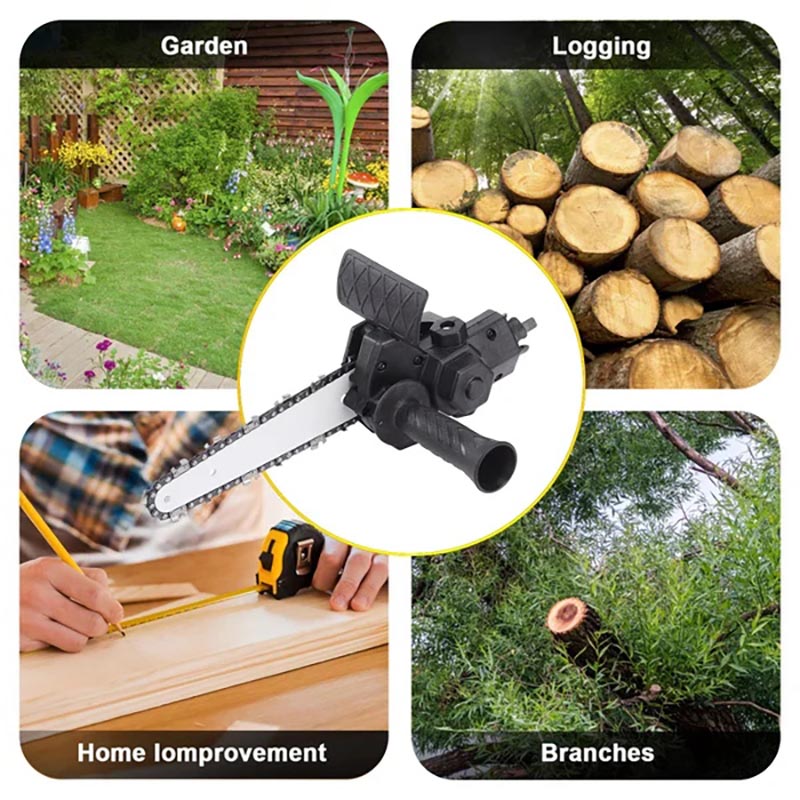 Skanto | 6-Inch Electric Drill Modified to Electric Chainsaw Drill Attachment