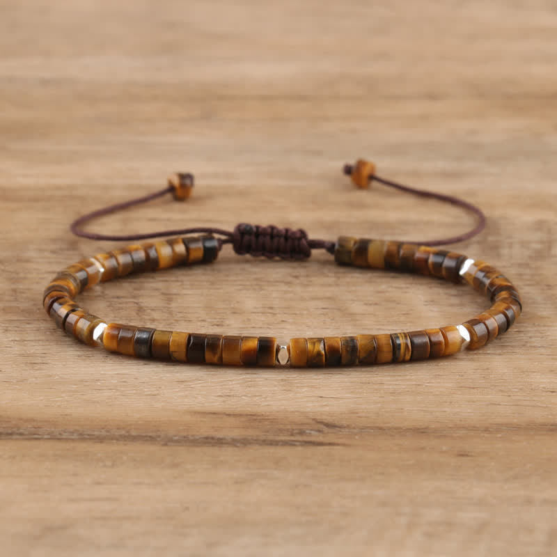 Skanto | Braided bracelet with 2,4 mm natural stone beads – Seraphina