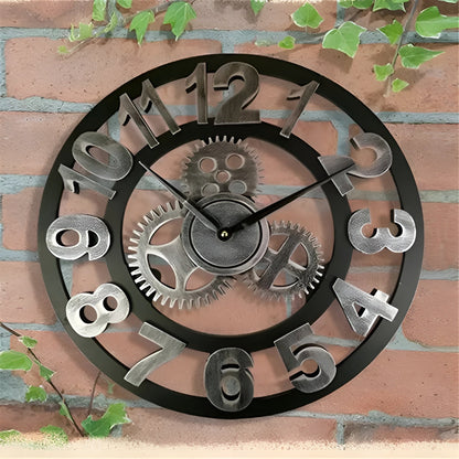 Wall clock in gear design – Industrial design for stylish wall decoration | Karnz