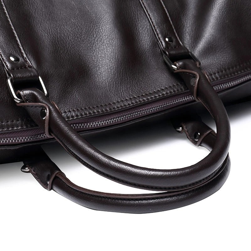 Skanto | Quiet Leather Men's Travel Bag – Perfect for Long and Short Trips