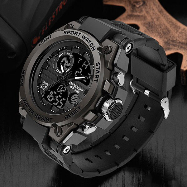 Skanto | TitanGuard Military Men's Watch – Robust Multifunctional Analog & Digital Watch