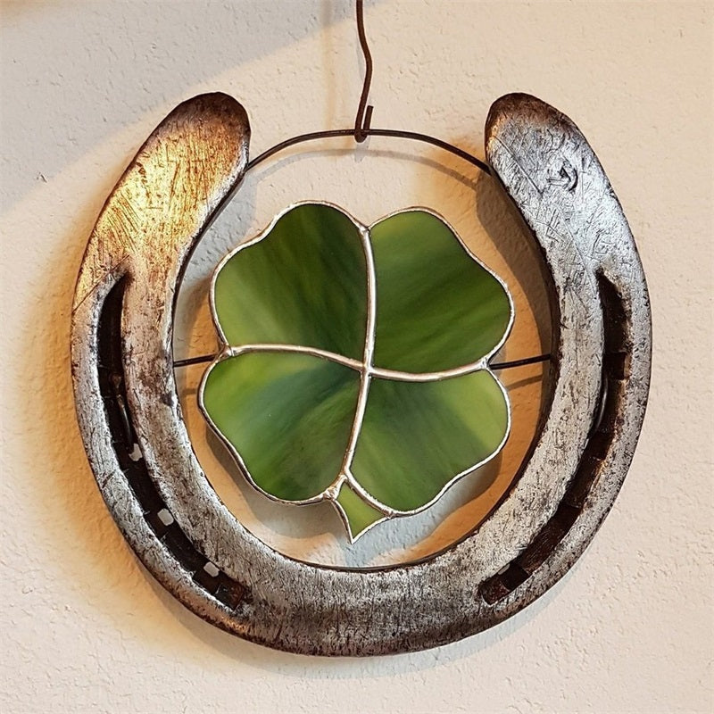 Sandsberg | Lucky Horseshoe Decoration | Four-leaf Clover Wall Ornament