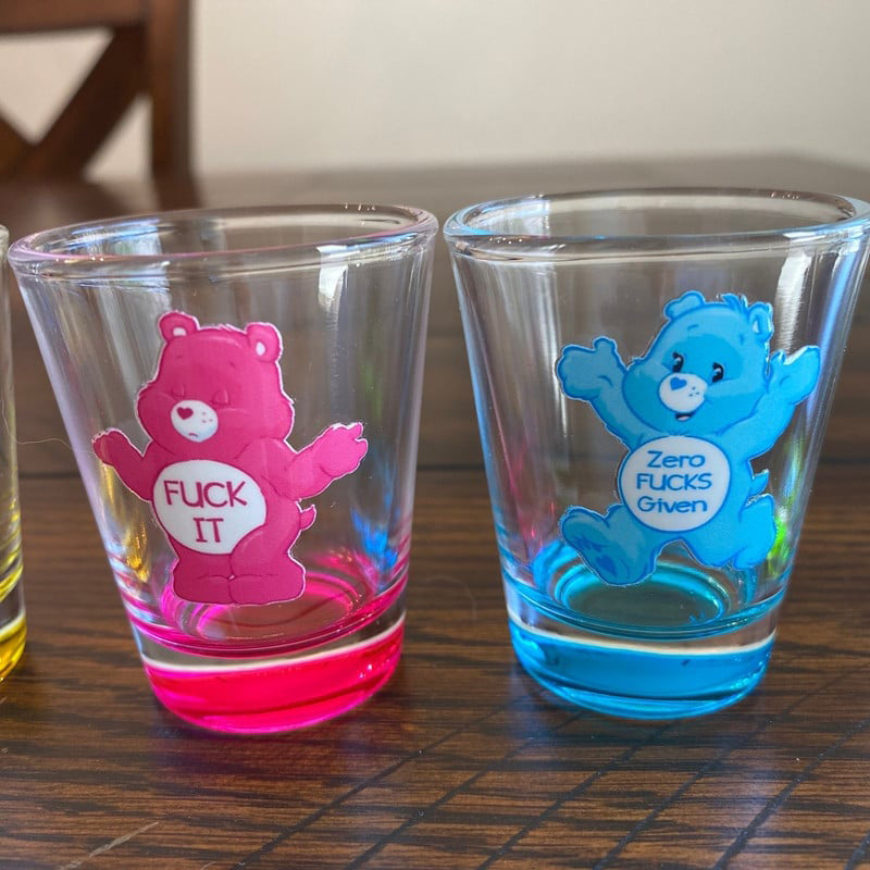 Skanto Swear Bears Shot Glasses Set, 6 Pieces | Skanto