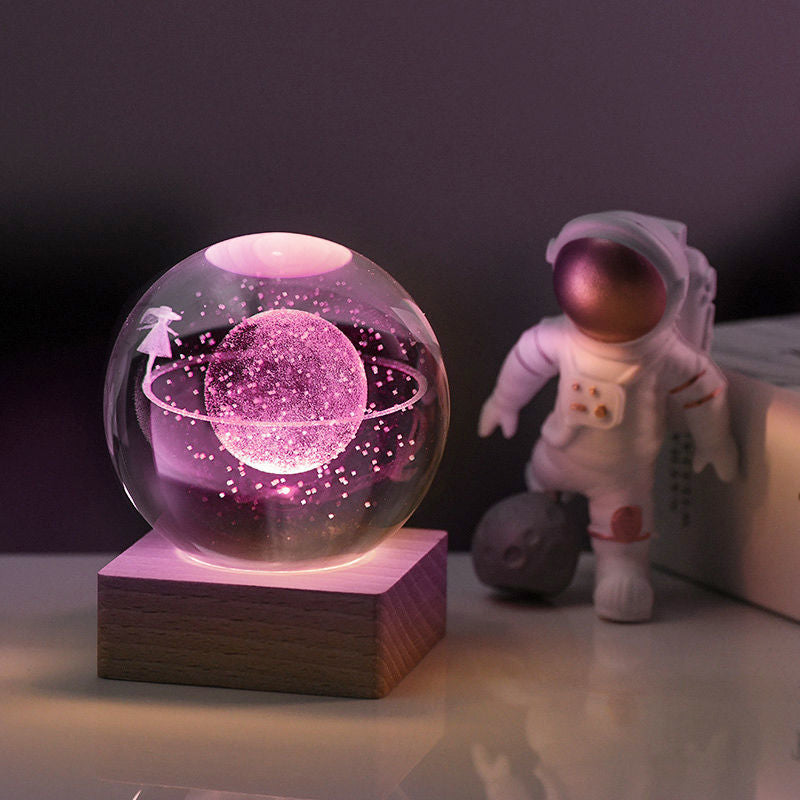 Skanto | 3D Galaxy Crystal Ball Night Light Decor Lamp