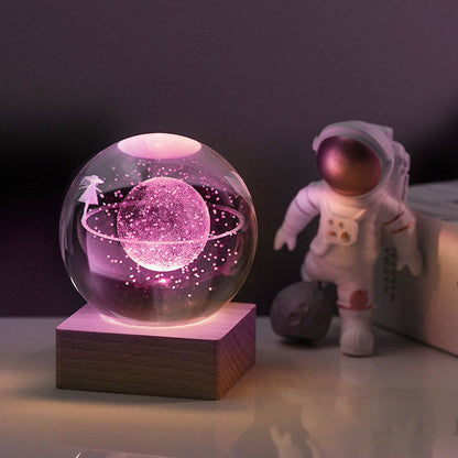 Skanto | 3D Galaxy Crystal Ball Night Light Decor Lamp