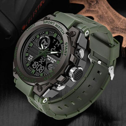 Skanto | Men's Military Watch with Analog Digital Display and Features