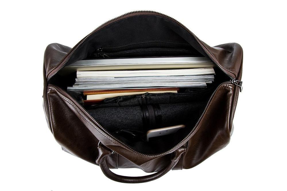 Skanto | Quiet Leather Men's Travel Bag – Perfect for Long and Short Trips