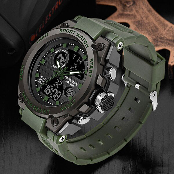 Skanto | TitanGuard Military Men's Watch – Robust Multifunctional Analog & Digital Watch