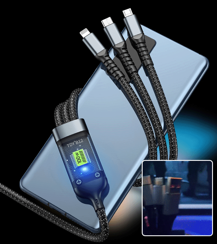 BowLift | Super Fast Charging 3-in-1 Data Cable