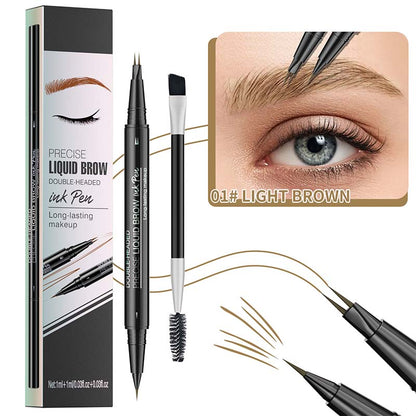 BowLift | 2-in-1 Dual-Ended Eyebrow Pencil with Micro-Fork Tip Applicator and Precise Brush Tip