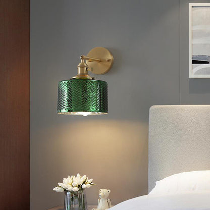 Skanto | Nordic Minimalist Creative Brass Cylinder 1-Light Wall Lamp