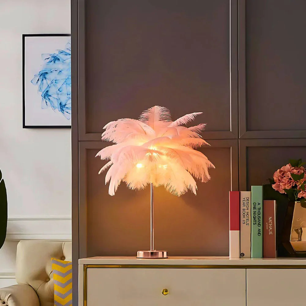 Atmospheric Feather Palm Tree Lamp - LumaPalm | Skanto