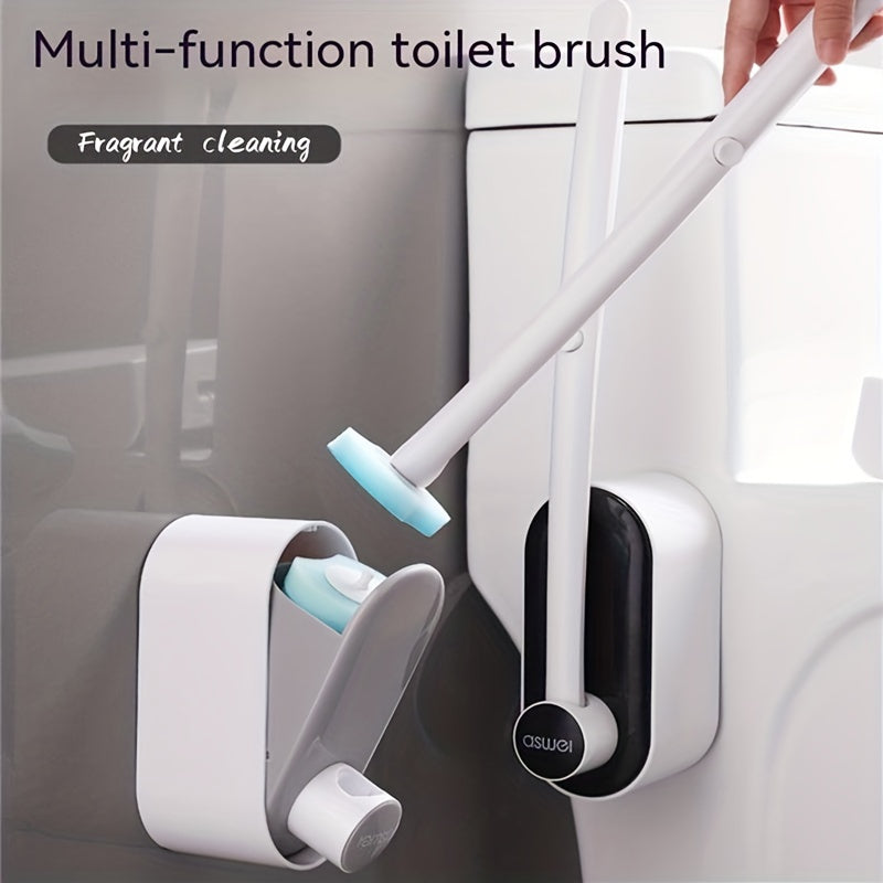 Skanto Skanto | 32 Brush Head Set or 48 Accessory Brush Heads - Wall-Mounted Bathroom Cleaning Set with Scented Brushes - Powerful Toilet Brush Set