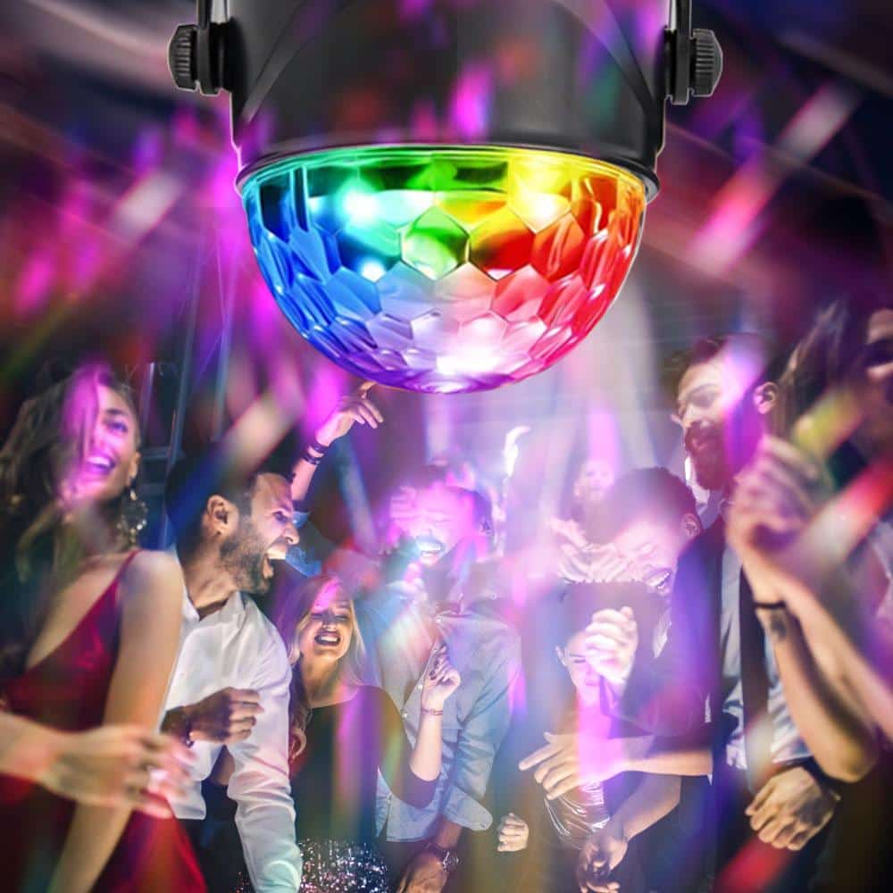 Rotating LED disco ball with remote control | Bowlift