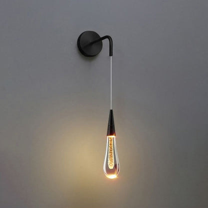 Skanto | Modern Luxury Teardrop Glass LED Wall Lamp For Bedroom