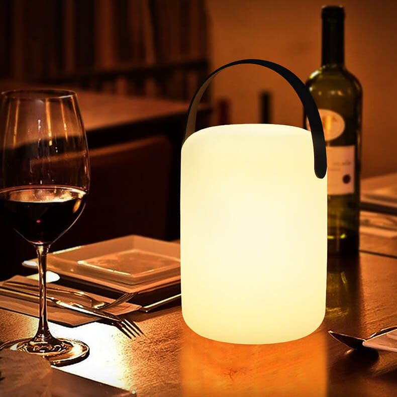 Skanto | Modern Simple Plastic Round Square Hand LED Table Lamp for Outdoor Patio