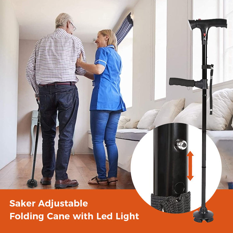 Skanto | Adjustable and Foldable Cane with LED Light