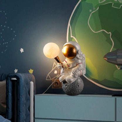 Skanto | Modern Creative Cartoon Astronaut Resin ABS 1-Light Wall Lamp for Bedroom