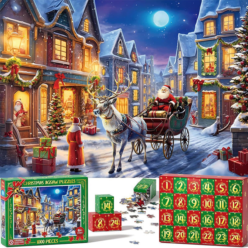 Skanto | 1000 Piece Christmas Puzzle Advent Calendar - Christmas Gift