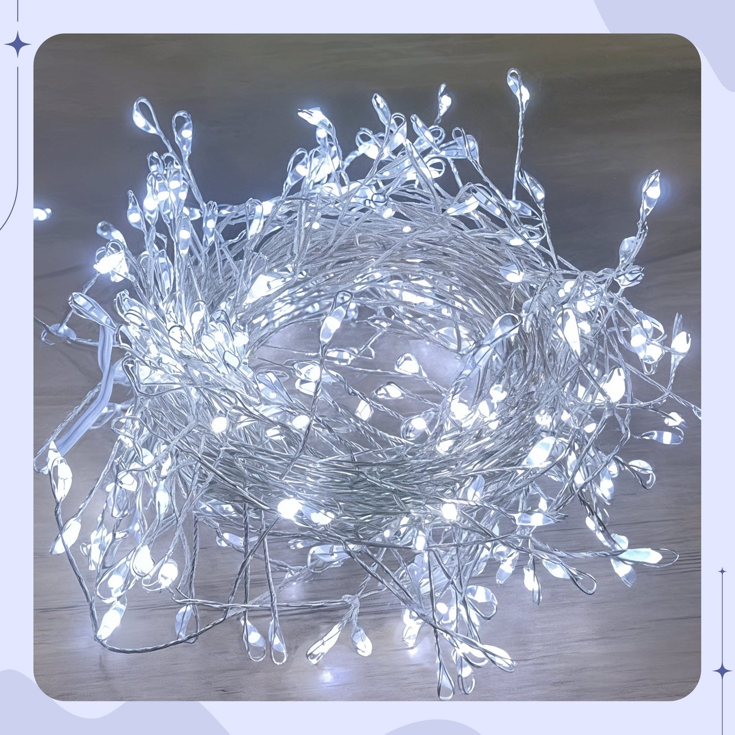 LED Firecracker String Lights – Dazzling Copper Wire Sparkle Bowlift