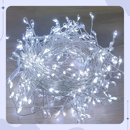 LED Firecracker String Lights – Dazzling Copper Wire Sparkle Bowlift