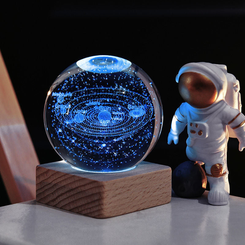 Skanto | 3D Galaxy Crystal Ball Night Light Decor Lamp