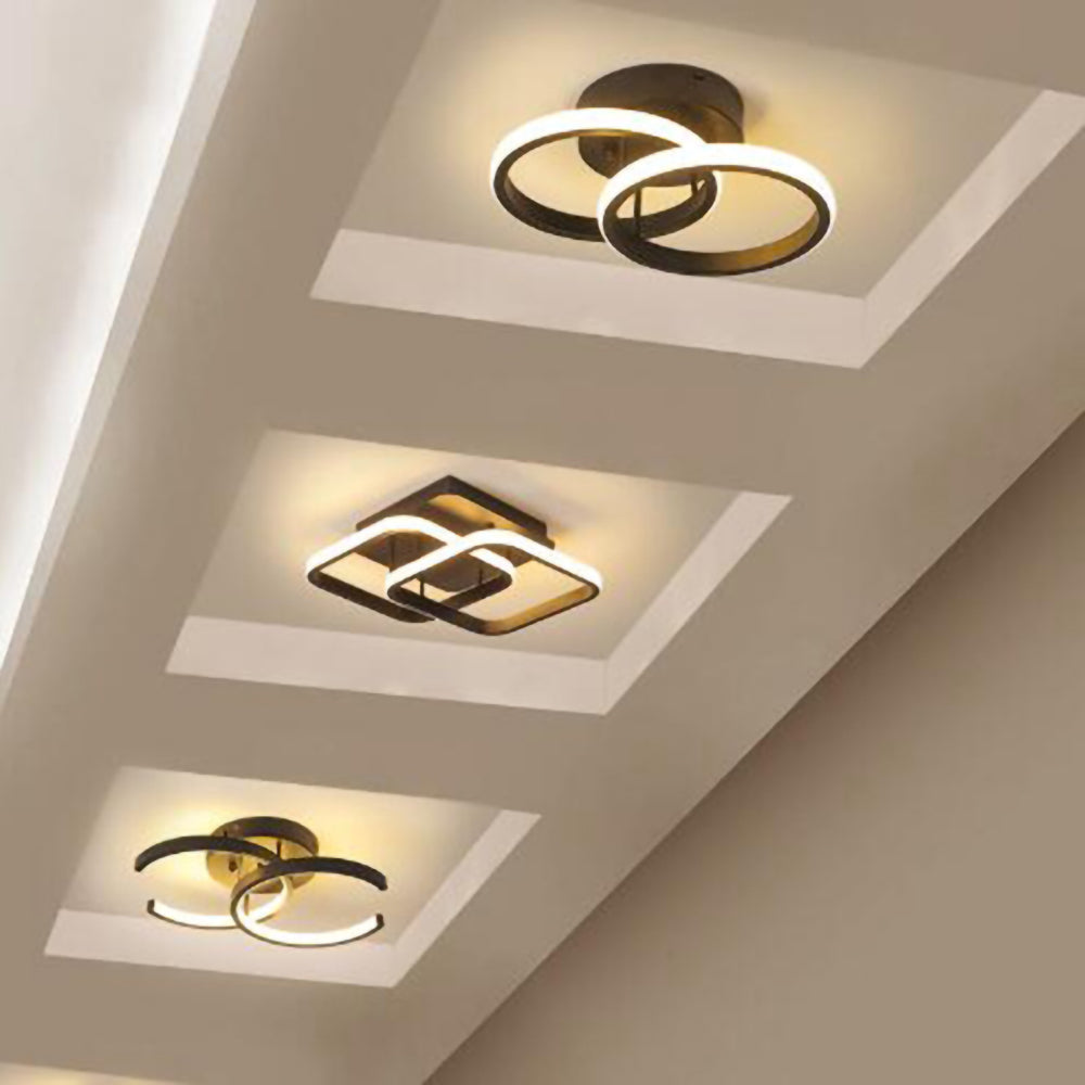 Skanto | LED Ceiling Lamp with Black Metal Frame
