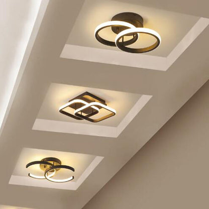 Skanto | LED Ceiling Lamp with Black Metal Frame