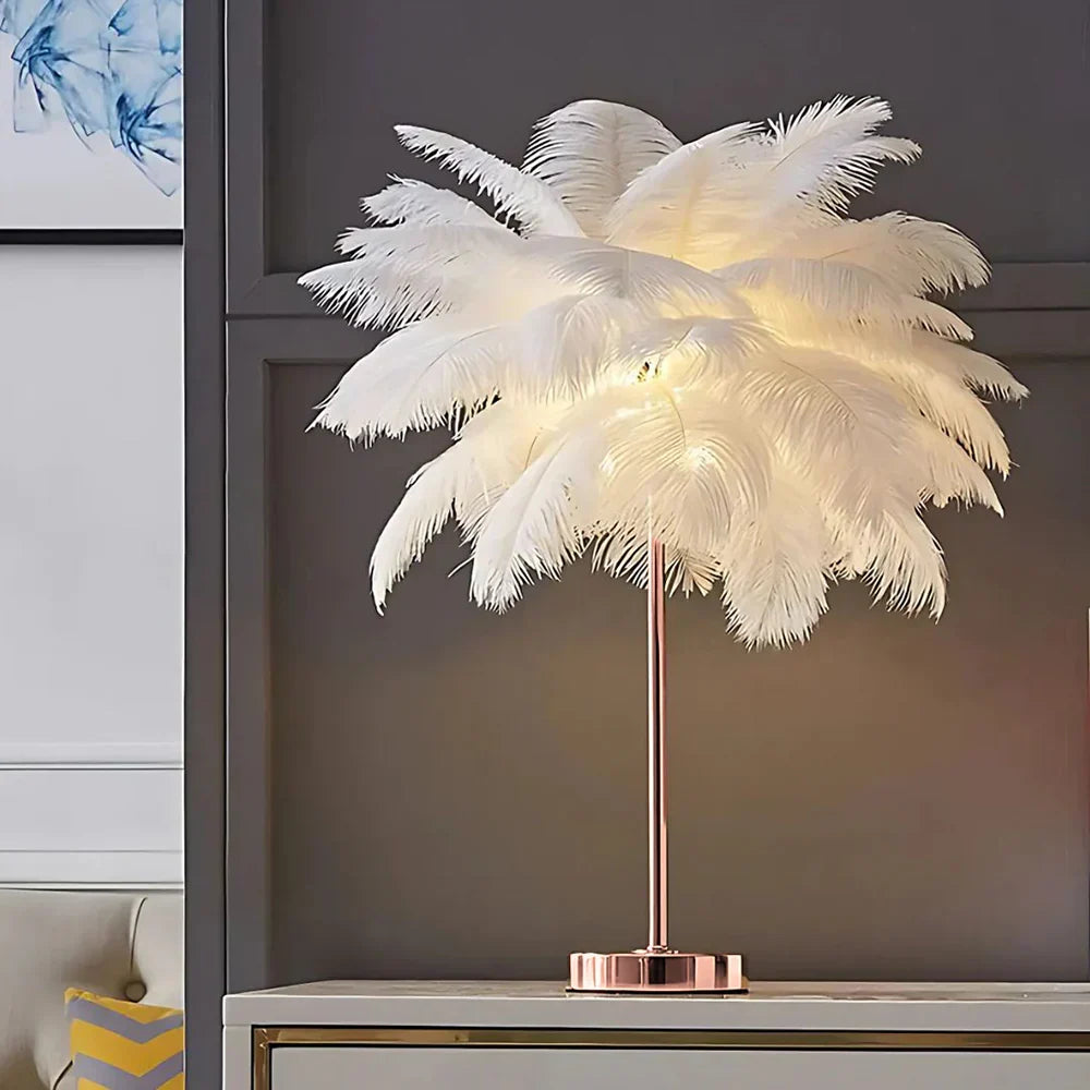 Atmospheric Feather Palm Tree Lamp - LumaPalm | Skanto