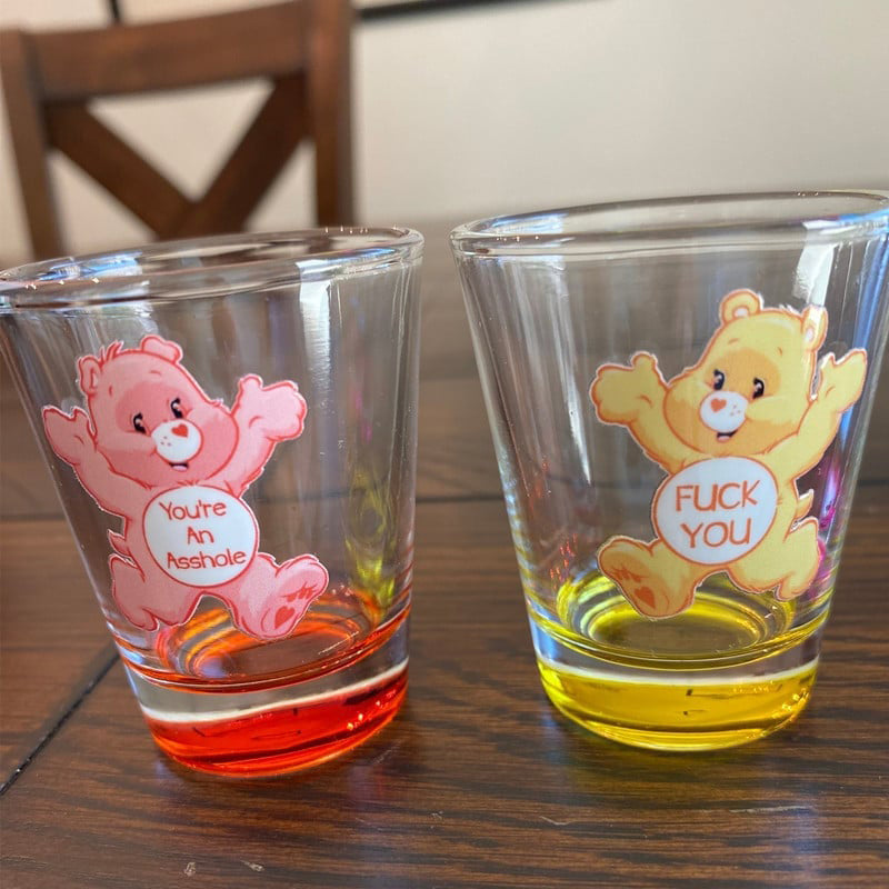 Skanto Swear Bears Shot Glasses Set, 6 Pieces | Skanto