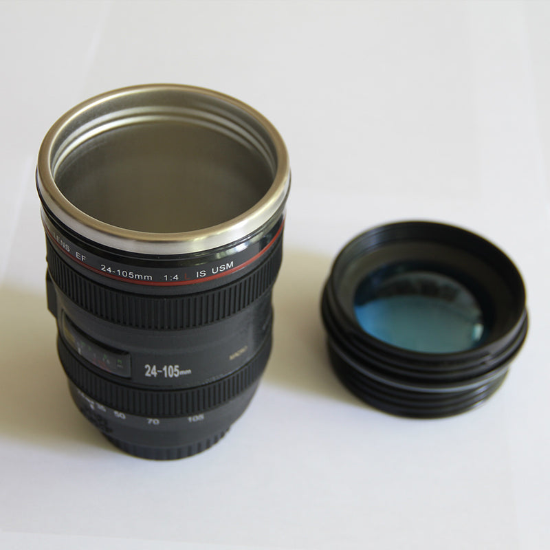 Camera Lens Inspired Insulated Mug Coffee Cup | Skanto