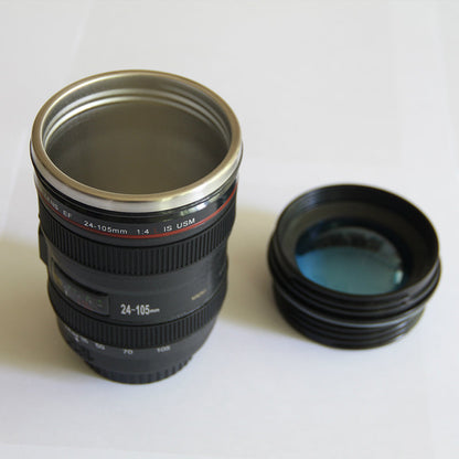 Camera Lens Inspired Insulated Mug Coffee Cup | Skanto