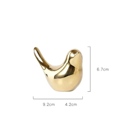 BowLift | Nordic Golden Ceramic Bird Decoration for Modern Home Decor
