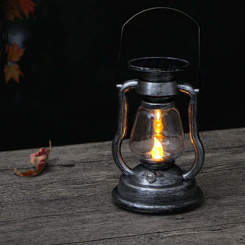 Solar Retro Kerosene Lamp Horse Lamp LED Outdoor Garden Patio Decoration Portable Flame Candlelight | Brehn
