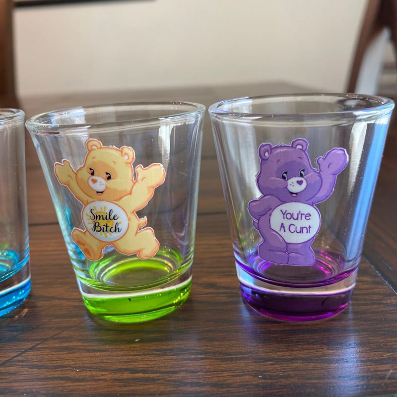 Skanto Swear Bears Shot Glasses Set, 6 Pieces | Skanto