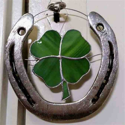 Sandsberg | Lucky Horseshoe Decoration | Four-leaf Clover Wall Ornament