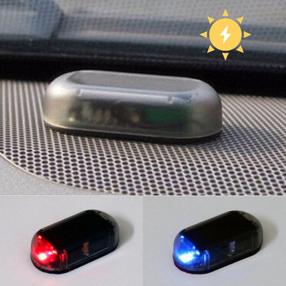 Flashing anti-theft warning light in the car