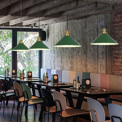 Skanto Skanto | RetroDome Industrial Vintage Pendant Lamp | Green Iron Dome Design | Single Light | Rustic Ceiling Lighting