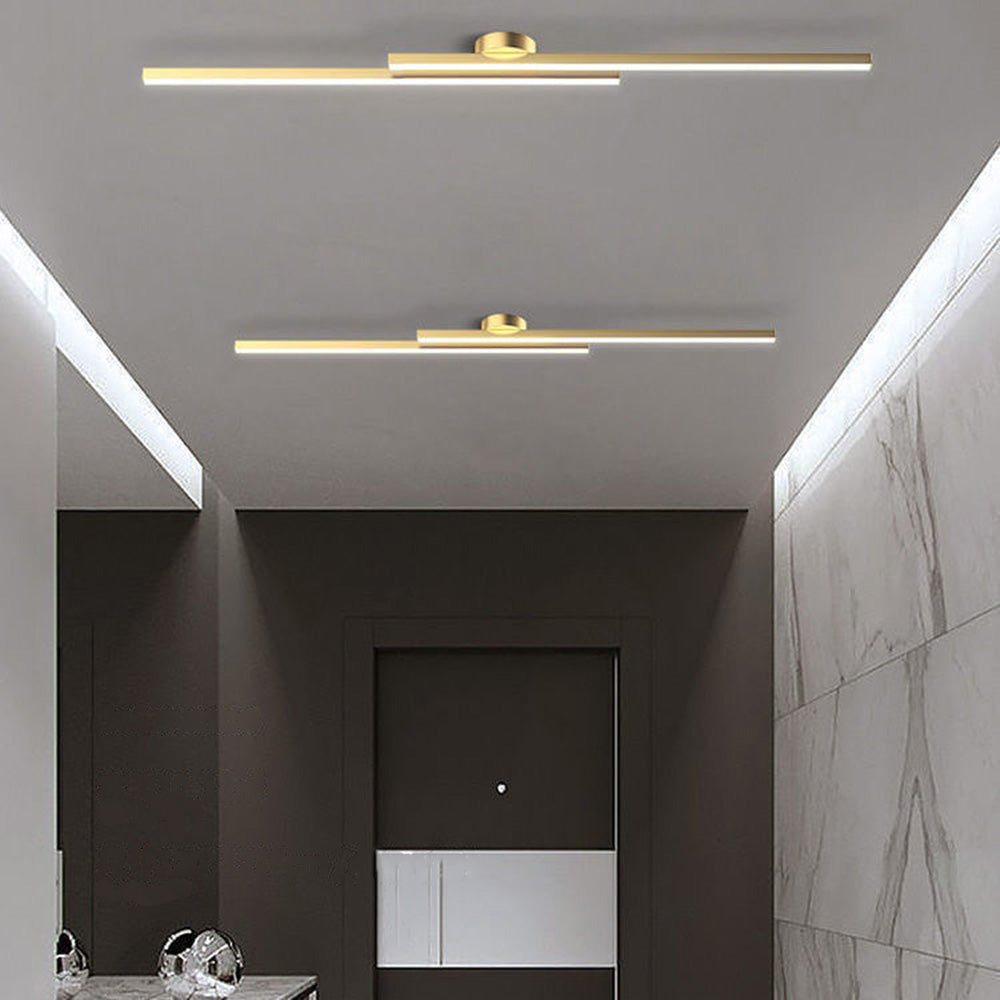 Skanto | Modern Aluminum Semi Flush Mount LED Ceiling Light | Minimalist Design for Living Room, Bedroom & Hallway