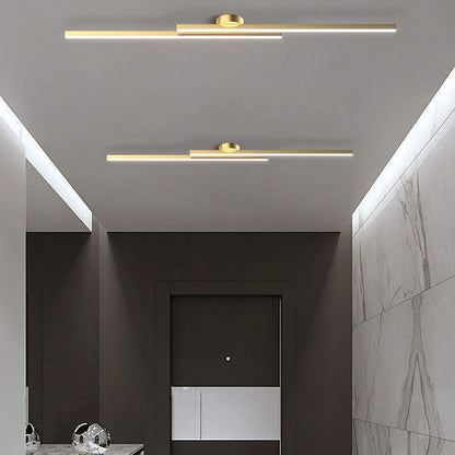 Skanto | Modern Aluminum Semi Flush Mount LED Ceiling Light | Minimalist Design for Living Room, Bedroom & Hallway