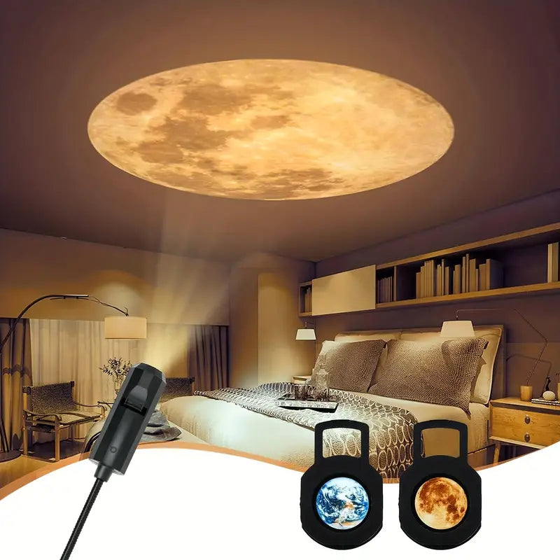 Brehn | Renan - Large unique projection light (Earth and Moon)