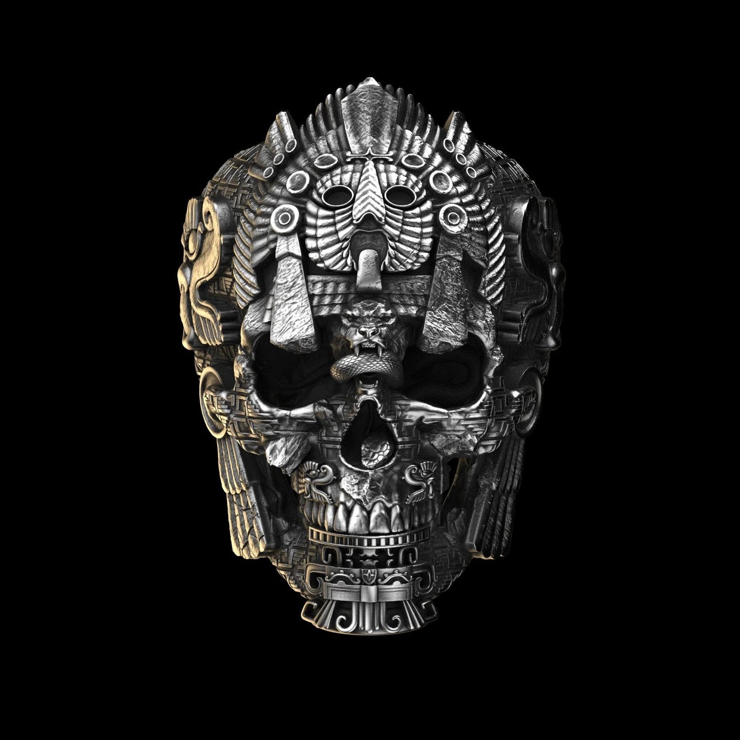 BowLift | Sterling Silver Black Skull Ring